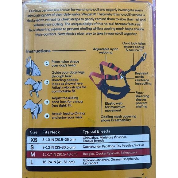 Every Yay Embrace the Pace No-Pull Harness Red Back Size M - Picture 3 of 5